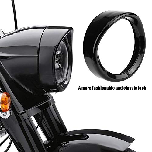 Road king + Kit de anel de motocicleta de aço inoxidável com tampa de farol de motocicleta de 17,8 c