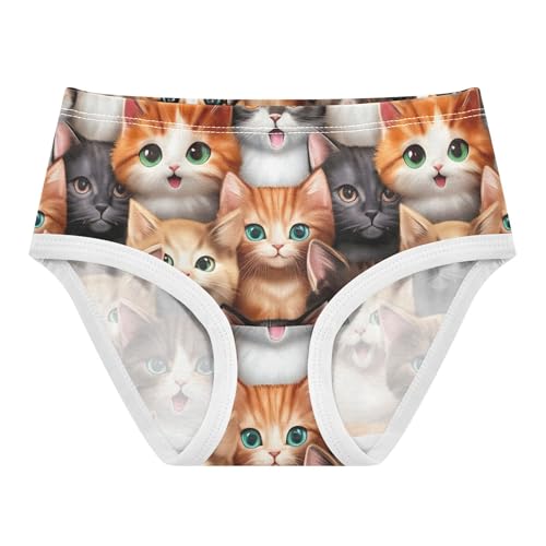 Designer Girls Underwear Toddlers 2t Cotton Cute Panties Girl Cute Cartoon Kittens Funny Cat Kids Briefs Undies