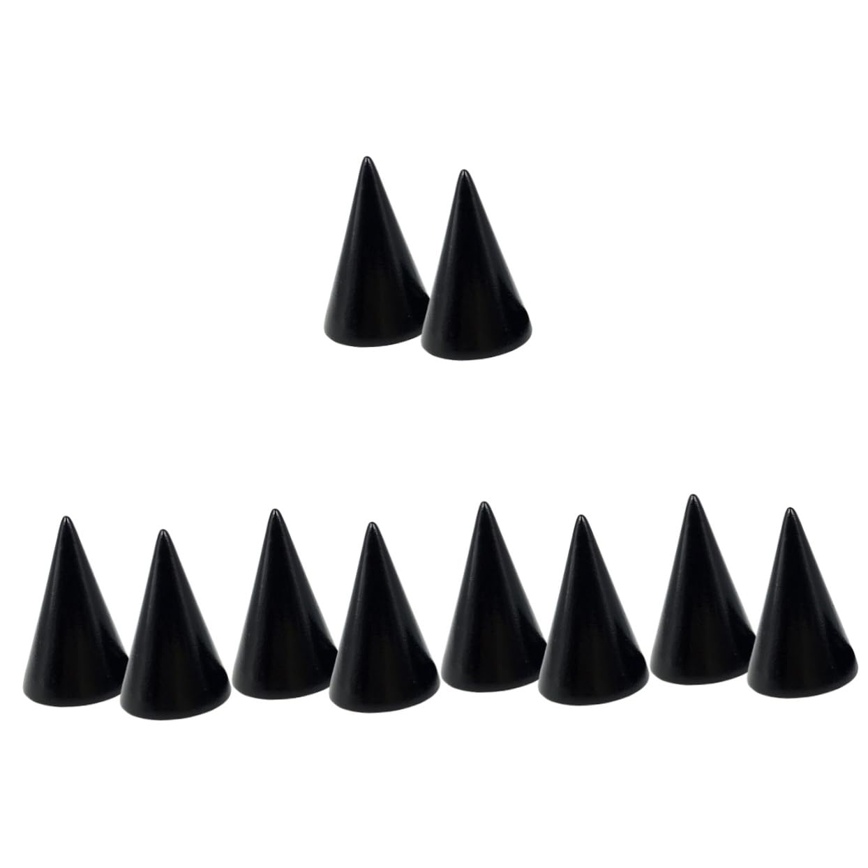 FRCOLOR 5 Set Espositore Per Orologi Porta Anelli Portaoggetti Ad Anello Espositore Per Gioielli Da Negozio Espositore Per Gioielli in Legno Espositore Per Anelli Di Legno Nero 2 Pezzi*5