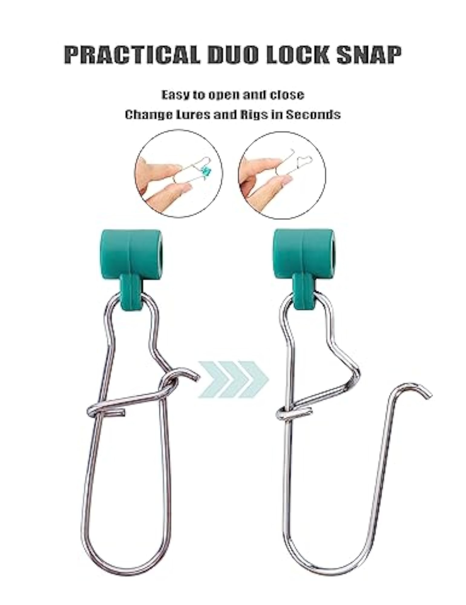 20pcs Stainless Steel Fishing Sinker Slide Connectors