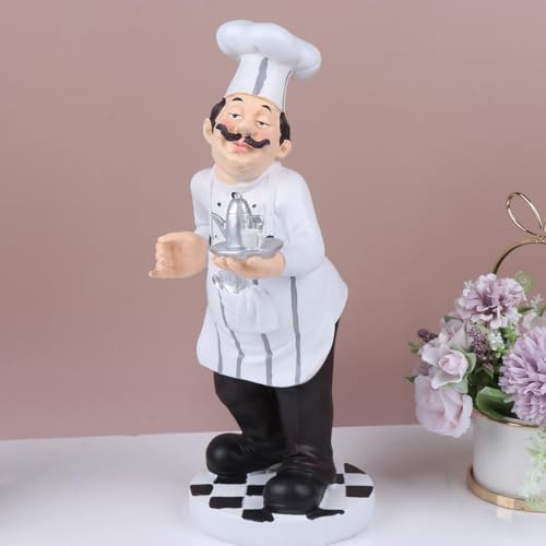 Ornement de chef européen stable en résine pour table de café
