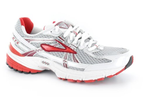 Brooks Brooks Women's Adrenaline Gts 11 Running Shoe,White/Silver/Biking Red/Black,9 B US