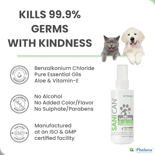 Image of Pet Sanitizer 100 ml (First in India Alcohol-Free Paws & Coat Sanitizer for Dogs & Cats)