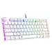 E-Element Z-88 RGB Mechanical Gaming Keyboard, Brown Switch - Tactile & Slightly Clicky, LED Backlit, Water Resistant, Compact 81 Keys Anti-Ghosting for Mac PC, White