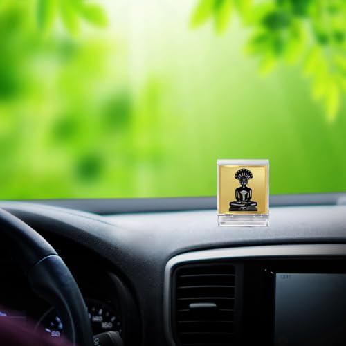 Image of DIVINITI Parshvanatha Photo Frame for Car Dashboard, Table Decor| ACF 3A Classic Parshvanatha and 24K Gold Plated Foil| Religious Frame Idol for Pooja, Worship, Gifts Items (5.8 X 4.8 CM)