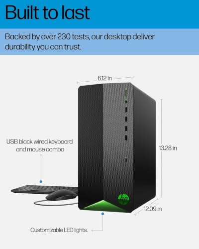 HP Pavilion Desktop Tower Computer, Intel i7-11700F, 16GB RAM, 512GB SSD | GT 610, 2026 Edition, Copilot AI, WiFi 6, Keyboard Included, Type-C, HDMI, Windows 11 Home for Business Office & Home - image 8
