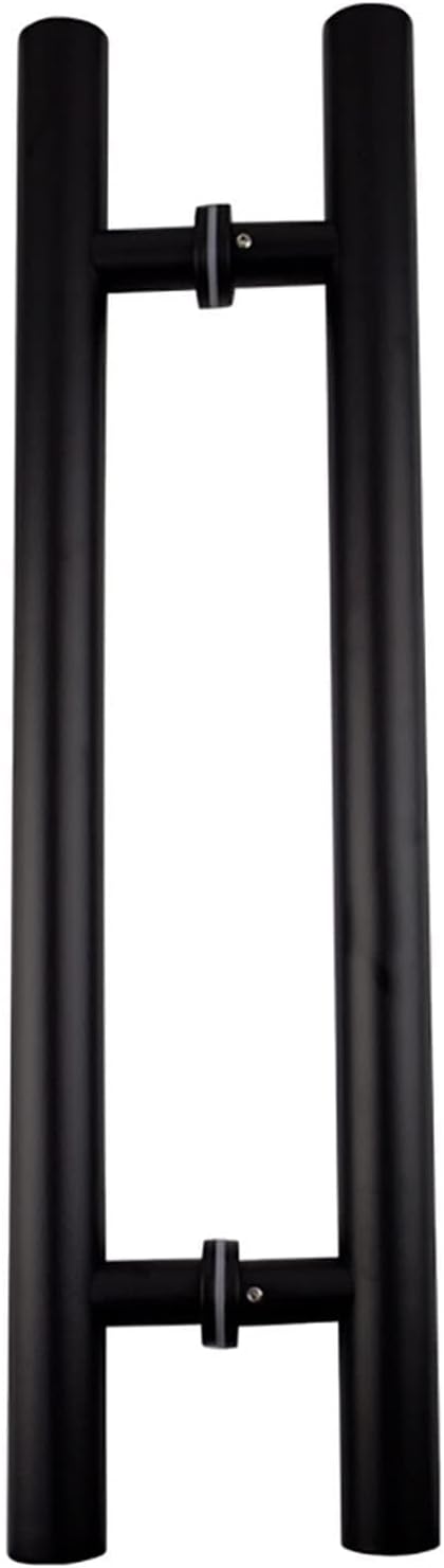 Gate Hardware Matt Black Stainless Steel Round Tube Glass Door Handle Home Office Push-Pull Door Handrail Sliding Door Hardware Accessories,6 Sizes (Size : 800x500x38mm)