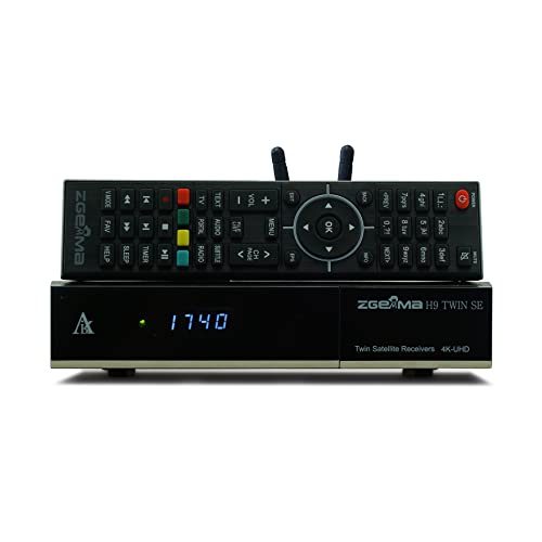 Zgemma H9 Twin SE mit 2 * DVB-S2X Tuner 2 * CI 2 * E2 Linux 4K UHD H.265 / HEVC Satellien TV Receiver + WiFi-Antenne Fiwiko