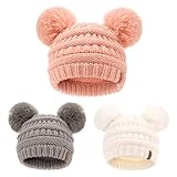 FURTALK Baby Winter Knitted Beanie Hat Soft Warm Pom Pom for Infant Toddler Skull Cap