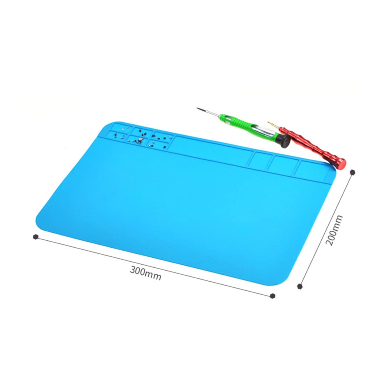 Uonlytech 26piezas Alfombrilla De Mantenimiento Silicona y Aislante Térmico Pad De Trabajo Para Reparaciones De Componentes Pequeños Para Organización De Tornillos y Móviles