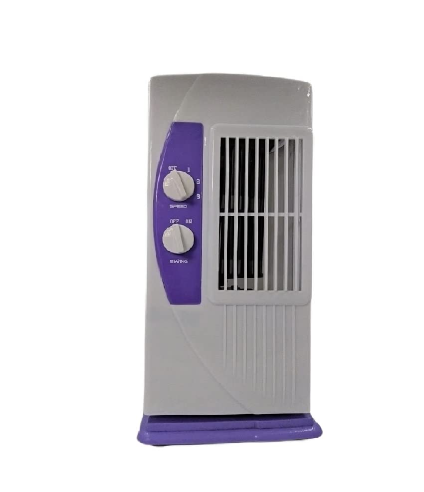 Hometronics Portable 2 Blade Mini Tower Fan With Rotating & Revolving