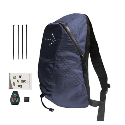 Mochila para bicicleta con intermitentes LED y mando para evitar accidentes de noche