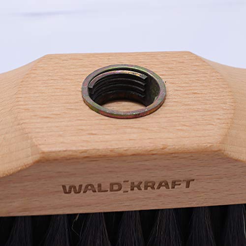 Zimmerbesen Rosshaar schwarz 28 cm | Stuben-Besen mit Gewinde aus Buchenholz | Kehrbesen Made in Germany (1, Stubenbesen Rosshaar) – Bild 5