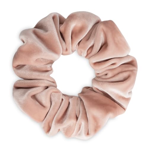 SXQLYH Elastico per capelli Scrunchie in velluto elasticizzato, grande fascia per capelli spessa, morbido e confortevole, in velluto, per coda di cavallo, per capelli lunghi e spessi (rosa)