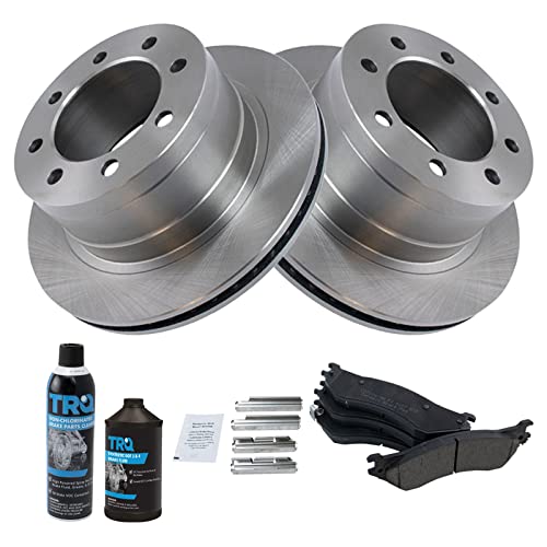 Image of TRQ Rear Brake Pad & Rotor Kit, with Chemical Kit Ceramic Compatible with 2006-2008 Dodge Ram 1500 2003-2008 Ram 2500, 3500