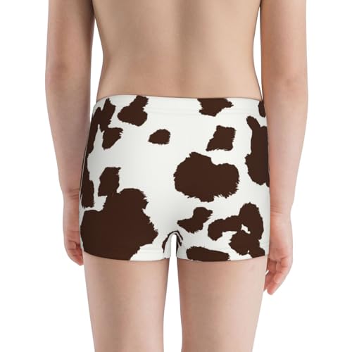 Boys' Cotton Boxer Brief Soft Underwear-Brown Cow3