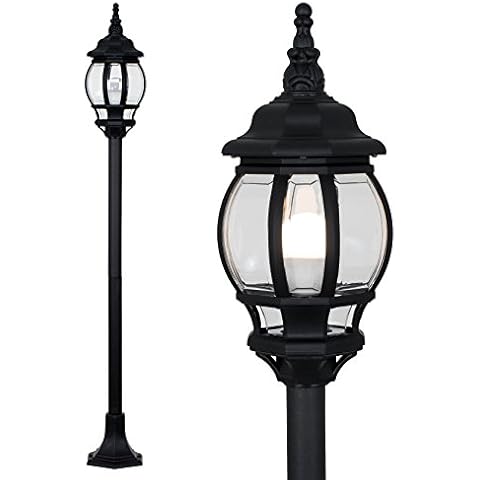 MiniSun Modern Black Bollard Lamp Post Light Cover