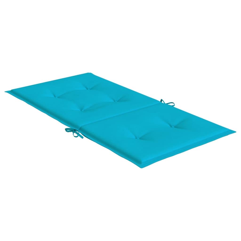 6 cuscini per sedia con schienale basso, in poliestere, 100 x 50 x 4 cm, con lacci antiscivolo ed elastico, impermeabili, per sedie da giardino, sala da pranzo, ufficio, interni ed esterni