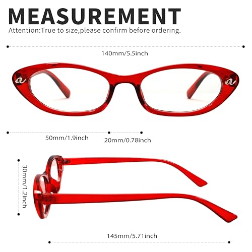 Image of boten Cat Eye Blue Light Blocking Glasses for Women Men Small Oval Eyeglasses Anti Glare Nerd Eyewear