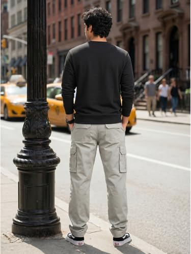 Image of DEELMO Men's Stylish Multi-Pocket Cargo Pants || Casual Fit Pants Trousers || Stylish Trousers for Men || Men's Cargo (MD501 01 08)