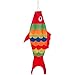 40-inch Rainbow Fish Windsock with Red fins -- Includes hanging clip.