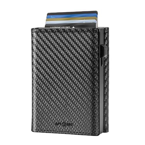 Mens Wallet with Tracker Black | Replacement for AirTag Wallet | Works with Apple Find My | FRID | Trackable | Trifold | 12 Cards holder | Money Pocket | ID Window| Gift Box