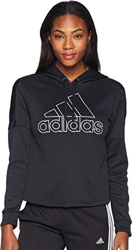 Sweat zippé femme adidas Essentials avec capuche en polaire et 3 bandes emblématiques