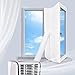 Junta de ventana de 400 cm para aire acondicionado portátil y secadora de ropa, universal, adecuada para cualquier unidad de aire móvil, AirLock para ventanas, claraboyas