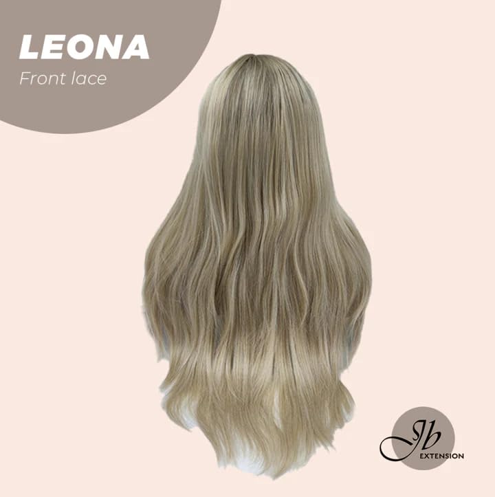 Miniatura 9 de LEONA - Peluca de encaje frontal rubio, pelucas largas y rectas para mujer, pelucas sintéticas naturales para uso diario (pelucas de cabello natural)
