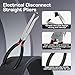 Electrical Disconnect Pliers, Electrical Connector Pliers for Cars(1*Straight&1 * 60°Bend), Fuel Line Petrol Clip Pipe Tools, Automotive Hose Disconnect Tools for Push Tab Style Plugs