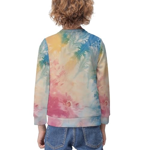 Tie-dye RainbowChildren's Casual Pullover Sweatshirt Loose Fit6-7Y2