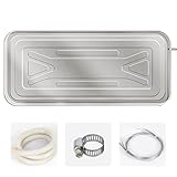 Bandeja de goteo de aceite, bandeja de drenaje de acero inoxidable para aire acondicionado, bandeja colectora de agua para plantas para almacenamiento de agua en el hogar y reparación de automóviles