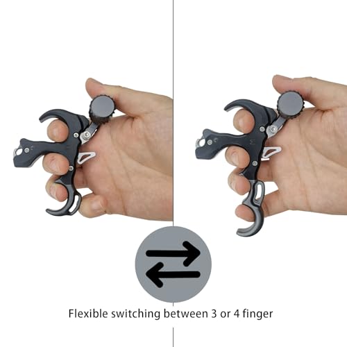 xxiaojun Compound Bow Aid Releaser with Wrist Straps and Adjustment Tool,Archery Release Aids with 3&4 Thumb Release Adjustable,Aluminum Alloy Aids.for Left and Right Handers. - Image 3