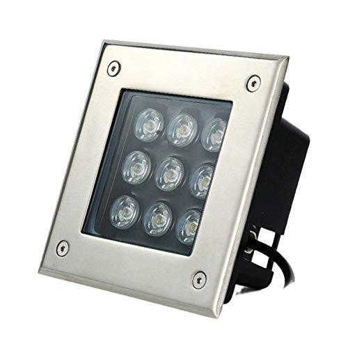 Spot LED Encastrable Exterieur Carré Spot Encastrable Au Sol Extérieur Lumière de Chemin Acier Inoxydable IP67 Étanche utilisé for Les Trottoirs, Les...