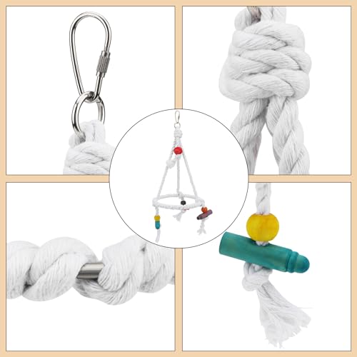 Perchoir perroquet balançoire perruche calopsitte en corde de coton