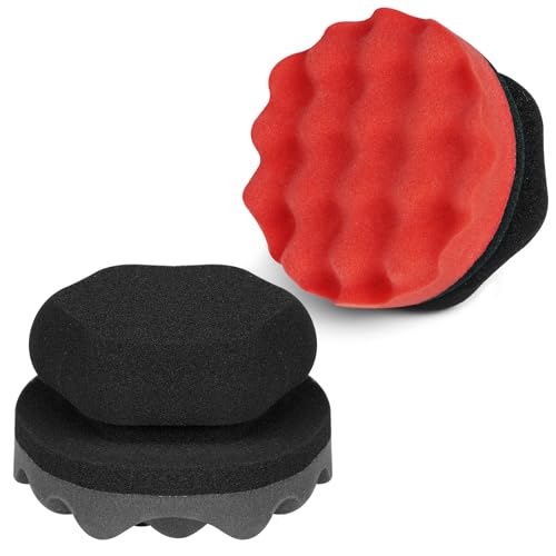 ZHAYAO 2 Pack Large Tire Shine Applicator Pad, Tire Hex Grip Applicator, Tire Shine Car Detailing...