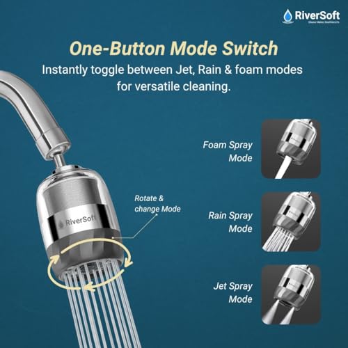 Image of RiverSoft Ecoblu NEO EB-06 Tap Extension for Kitchen Sink | 3 Flow Modes| Built-in Filter | 720 Rotatable Kitchen Tap Extender | Water-Saving Faucet Extension for Kitchen