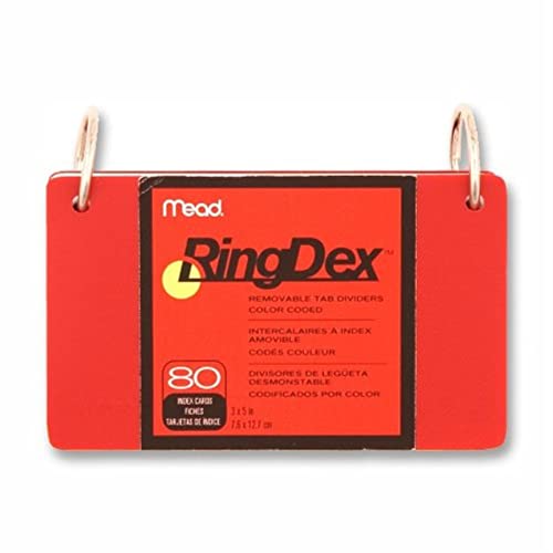 image for Mead Index Cards Ringdex,w/Removable,Poly Tab,3