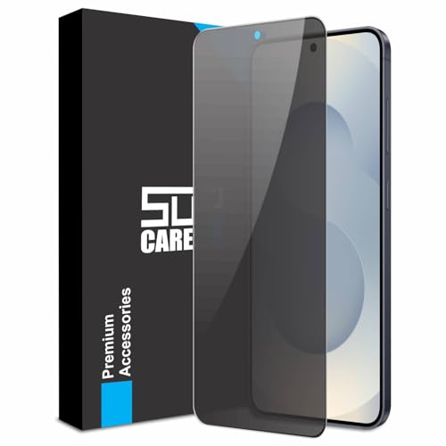Image of SupCares Privacy Tempered Glass for Samsung Galaxy S25 Plus and Galaxy S24 Plus (6.7 Inch) With Installation Kit | 9H Edge to Edge Screen Protector | Black