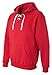 J America Comfortable Sport Lace Hooded Sweatshirt, Red, Large