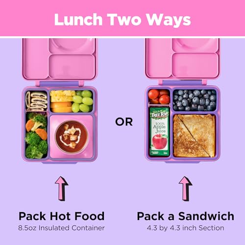 Image of Omie OmieBox Kids Insulated Bento Box, Unicorn Pink