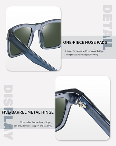 Image of Joopin Acetate Square Sunglasses Men Polarized UV400 Protection Trendy Oversized Sun Glasses Retro Shades Women
