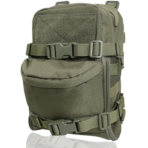 TWINFALCONS Taktische Trinkrucksack, Molle Rucksack 500D Nylon Trinkrucksack Tasche für 2L Trinkblase für Paintball Airsoft Wandern Reiten
