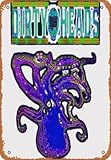 Zuhhgii Metal sign - Dirty Heads Psychedelic Octopus Colorful Trippy Vibrant Character Poster Bar Wall Decor 8 X 12 Inch