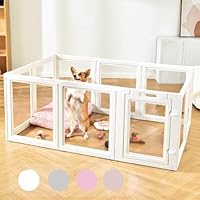 Amazon | HAKOPE 【圧迫感のないクリアサークル】 ペットサークル 犬