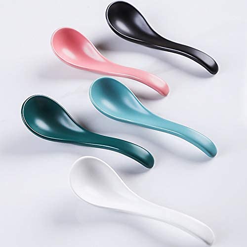 Cuillère en céramique anti-rayures pour soupe et service de table quotidien