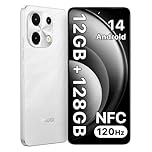 UMIDIGI Note 100 Mobile Phones,Android 14 Phone, 12(6+6) GB +128GB/1TB Smart Phone, 6.8"+ 120Hz, 50MP, 4G Dual SIM Free Unlocked Mobile Phones, 5000mAh, NFC/FaceID/Fingerprint, USB-C Cable Only,White