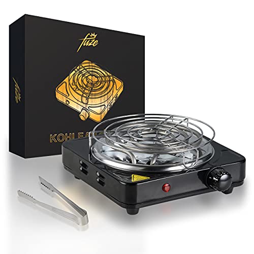 Fuze Kohleanzünder (1000W | mit Zange | tragbares Kohlesieb) Kohlegrill | Kohleanzünder für Kohle Grill | elektrischer…