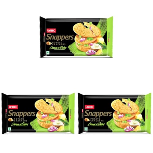 Image of Unibic SNAPPERS P C CREAM ONION 24 X 280 G (Pack of 3)