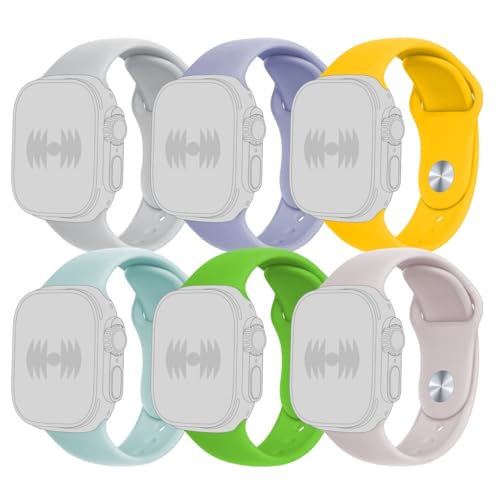 Image of MINX Smart Watch Strap Compatible for Apple Watch Band 38mm / 40mm / 41mm / 42mm / 44mm / 45mm / 49mm Series 9 /8 / 7 /6 / 5 /4 / 3 /2 / 1 SE Soft Silicone (Combo Packs)